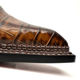 Brown Croc Norwegian Brogue Oxfords VanPasch