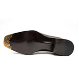 Brown Crocodile Derby Shoes Goodyear Norwegian 8014 VanPasch