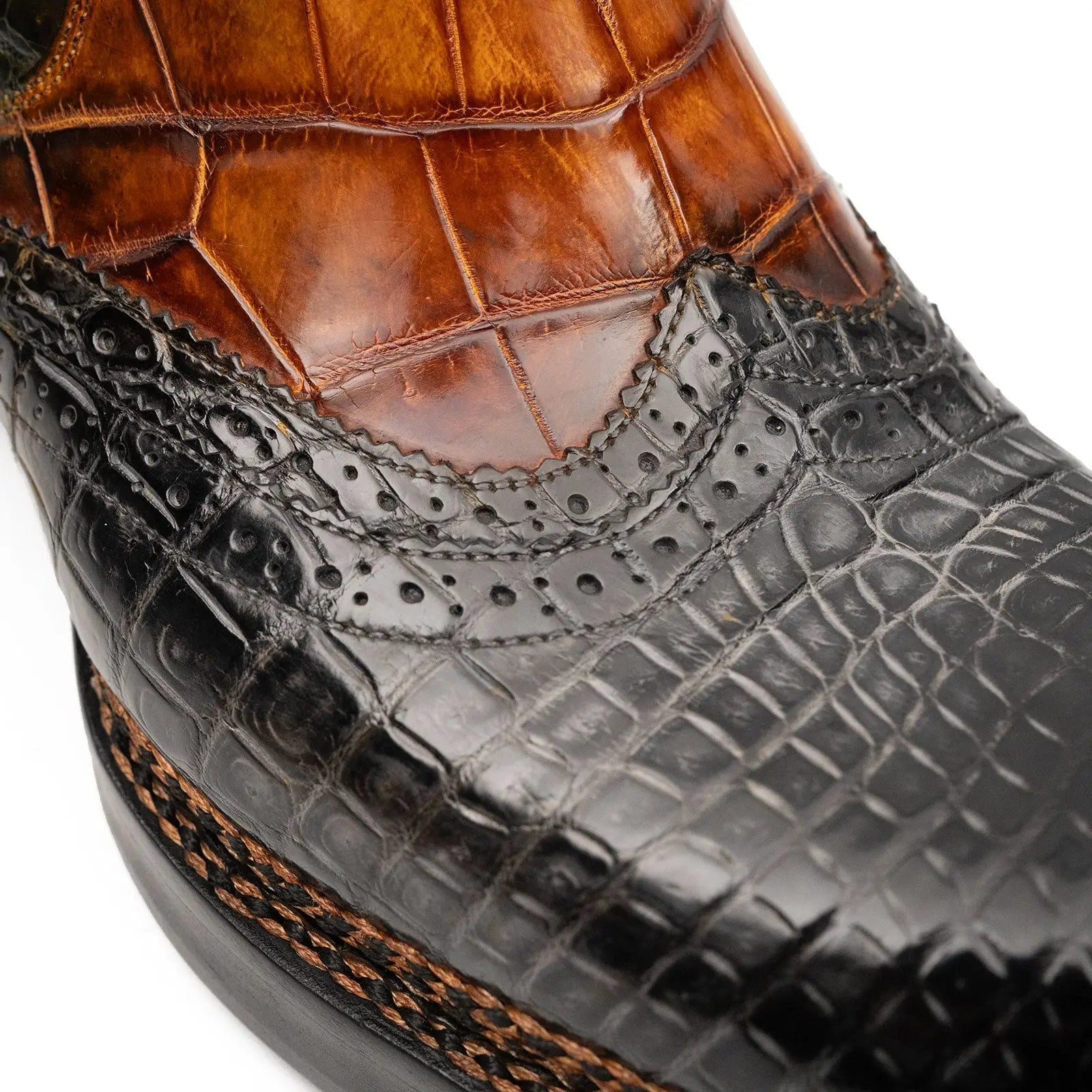Brown Crocodile Leather Boots Goodyear Norwegian Welt 8013 VanPasch
