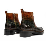 Brown Crocodile Leather Boots Goodyear Norwegian Welt 8013 VanPasch