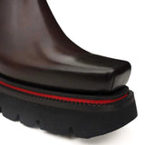 Brown Double-Buckle Platform Boots VanPasch