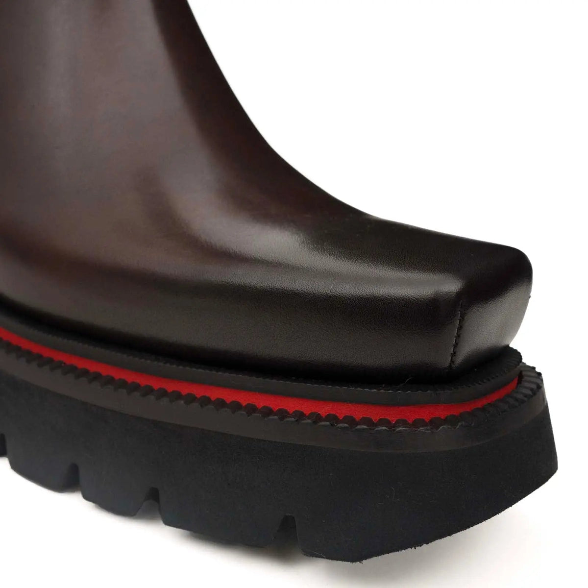 Brown Double-Buckle Platform Boots VanPasch