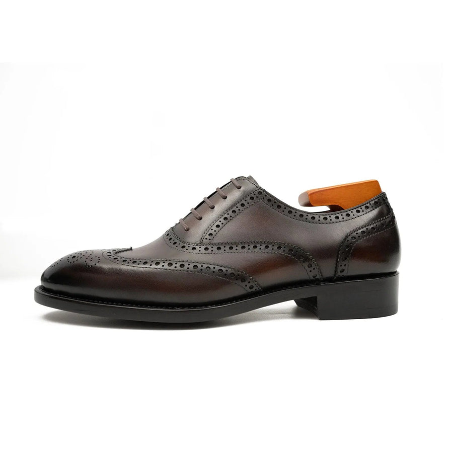 Brown Men’s Goodyear Welted Brogue Leather Shoes VanPasch