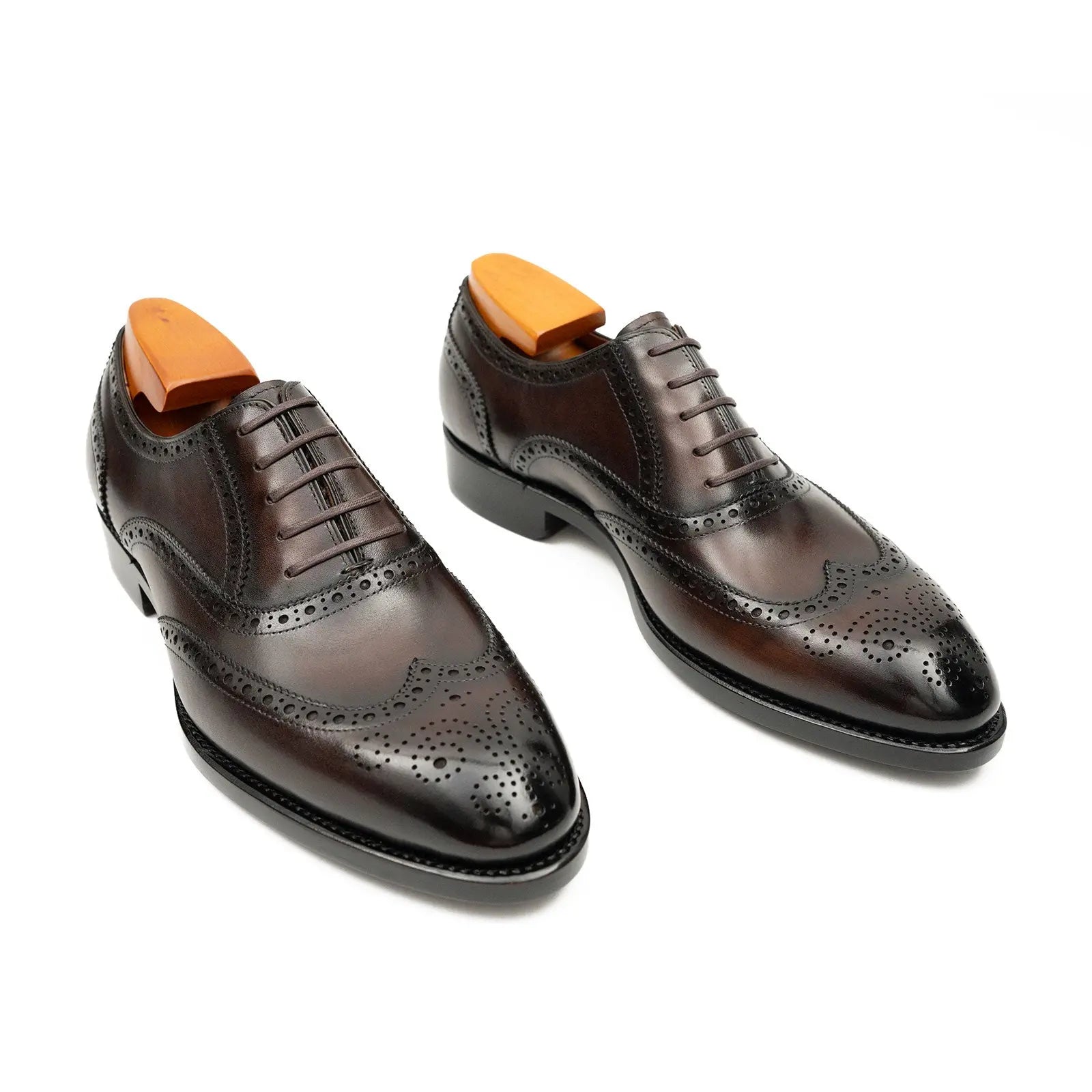 Brown Men’s Goodyear Welted Brogue Leather Shoes VanPasch