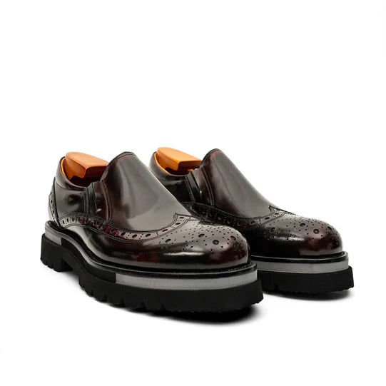 Brogue Lug-Sole Loafer