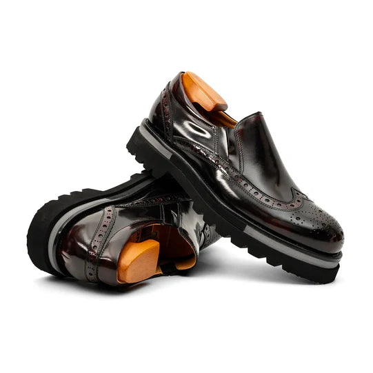 Brogue Lug-Sole Loafer