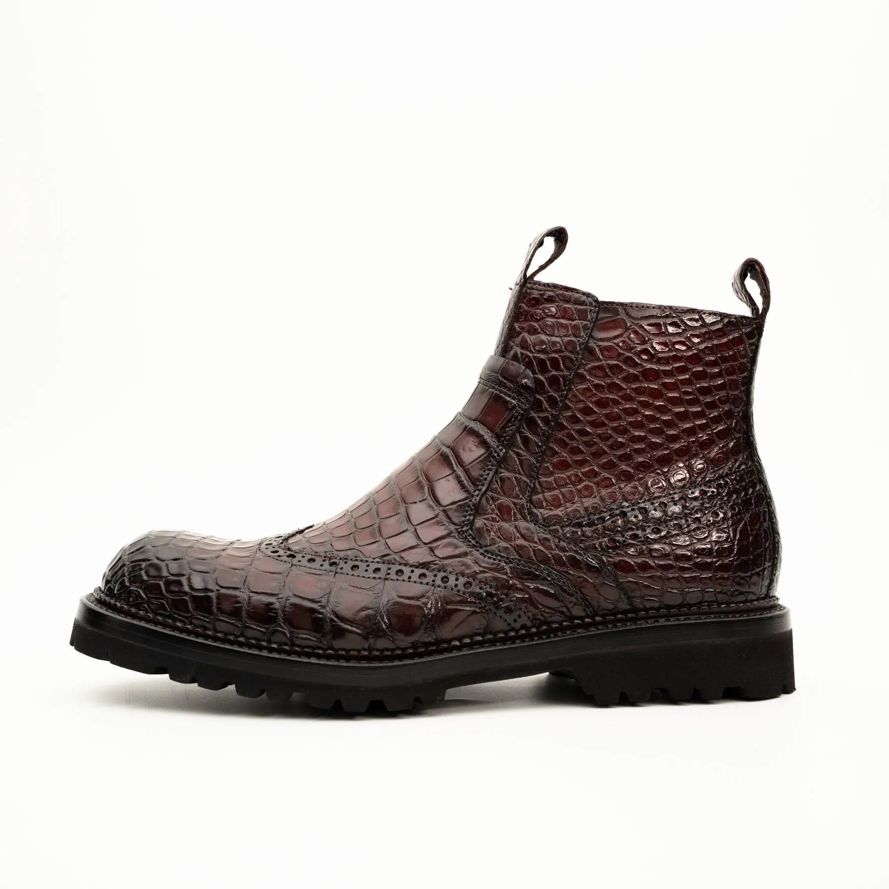 Burgundy Crocodile Chelsea Boot VanPasch