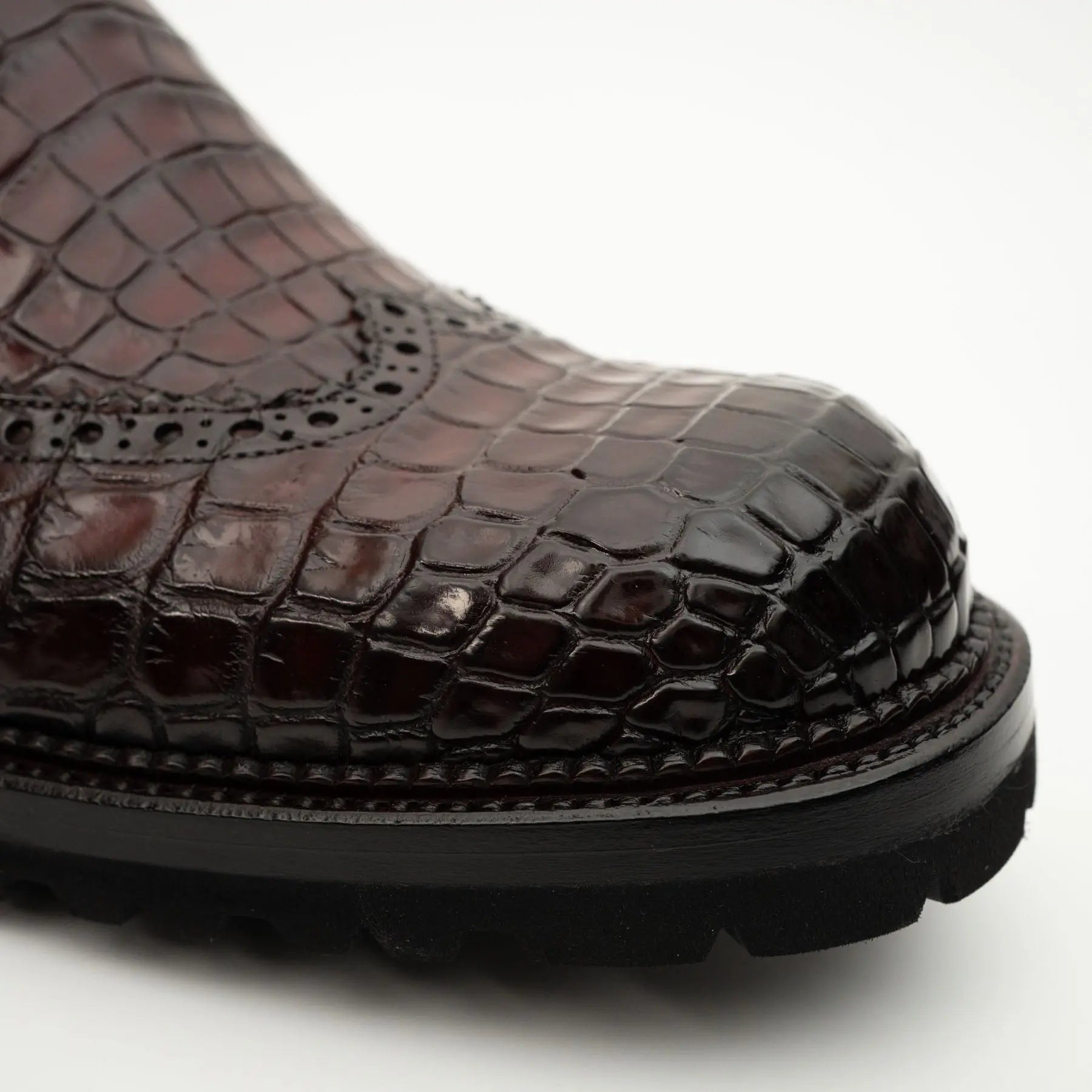 Burgundy Crocodile Chelsea Boot VanPasch