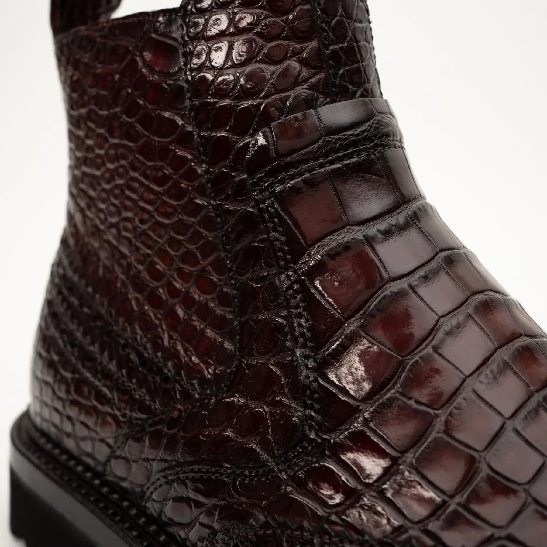 Burgundy Crocodile Chelsea Boot VanPasch