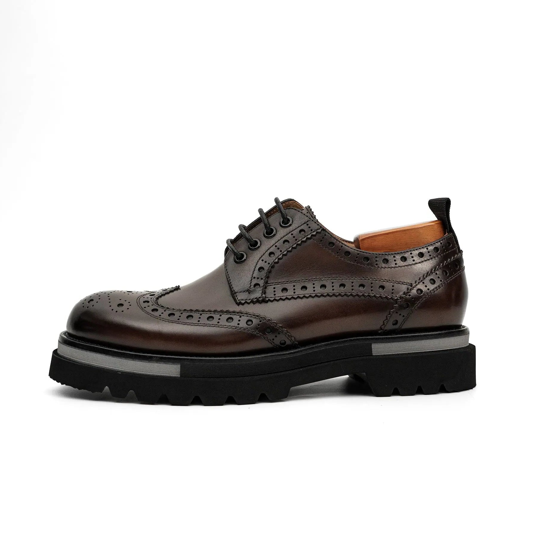 Burnished Brogue Lug-Sole Derby VanPasch