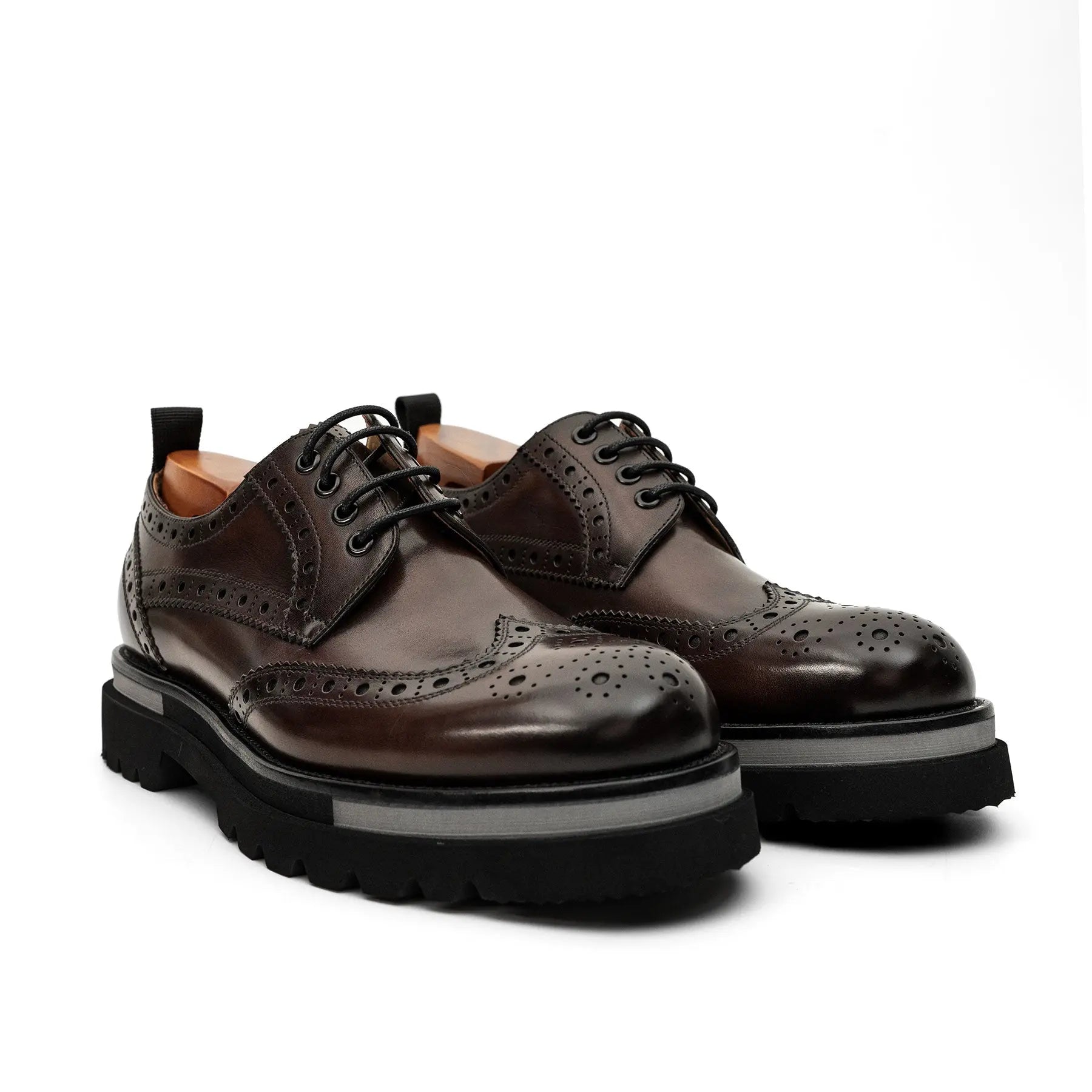 Burnished Brogue Lug-Sole Derby VanPasch