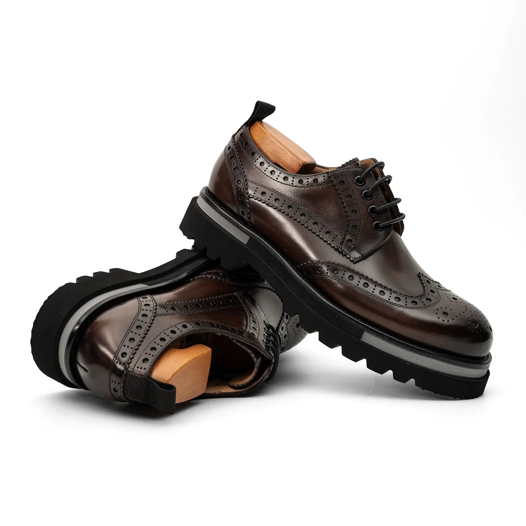 Burnished Brogue Lug-Sole Derby VanPasch