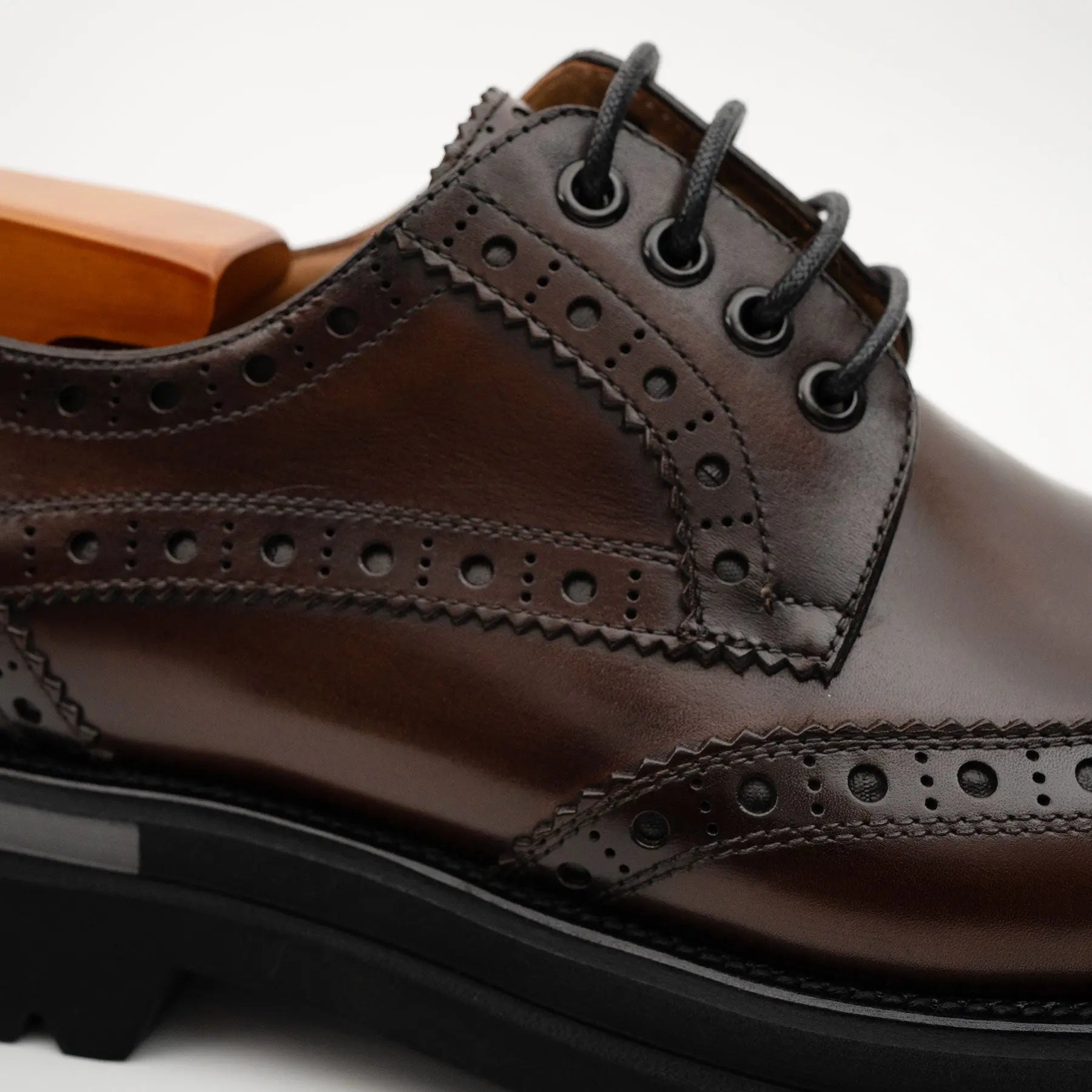 Burnished Brogue Lug-Sole Derby VanPasch