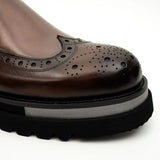 Burnished Brogue Lug-Sole Loafer VanPasch