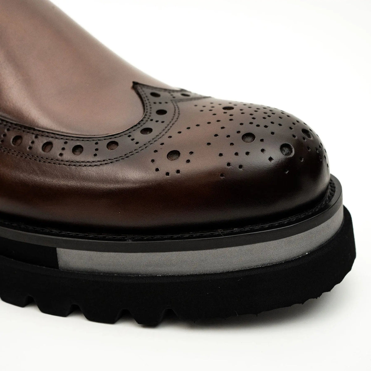 Burnished Brogue Lug-Sole Loafer VanPasch