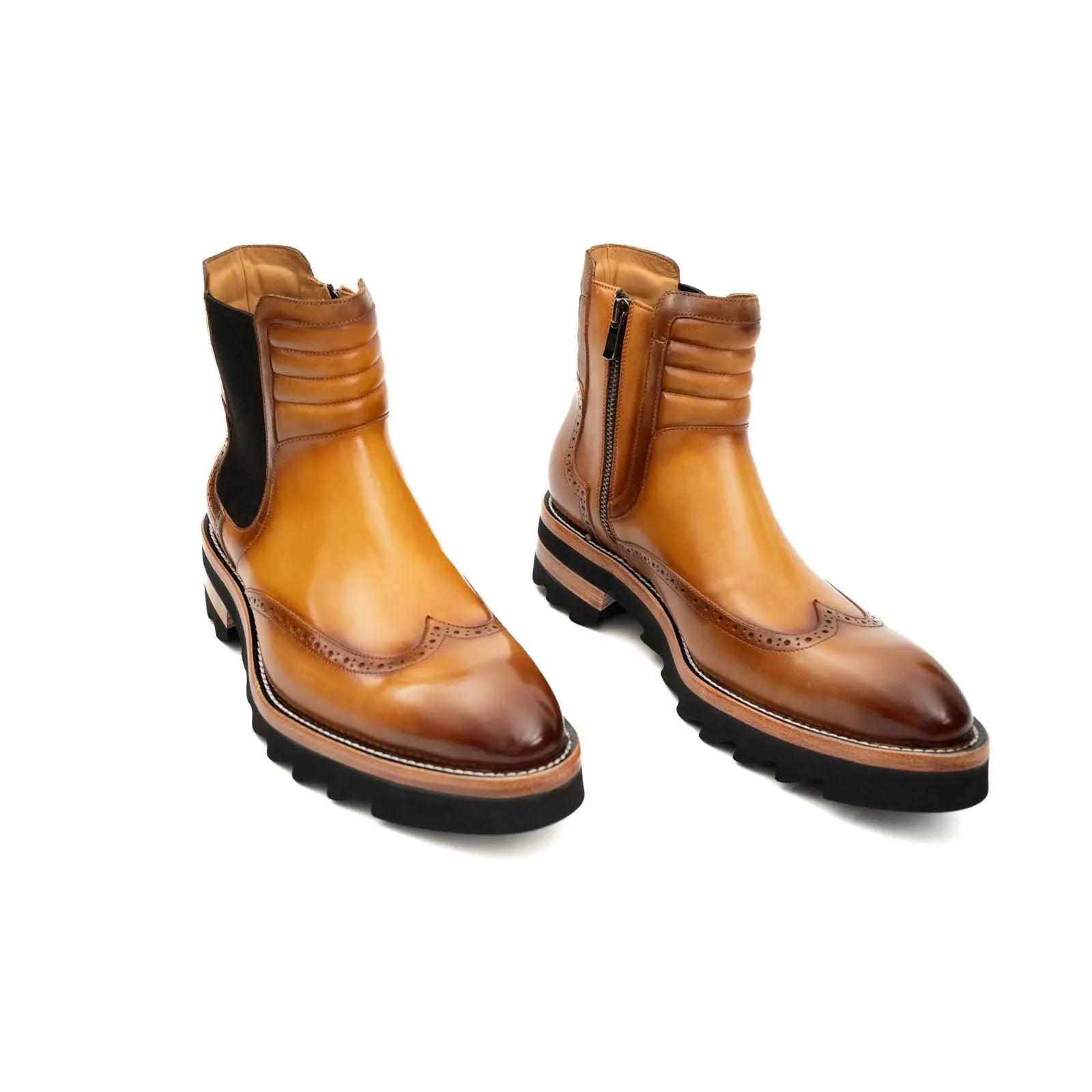 Burnished Brogue Platform Chelsea VanPasch