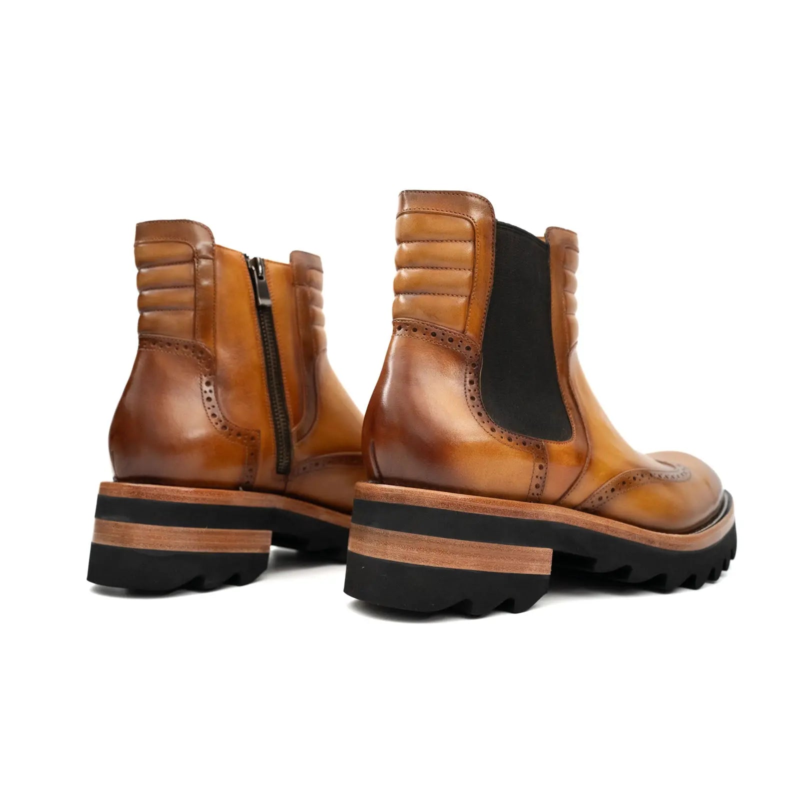 Burnished Brogue Platform Chelsea VanPasch