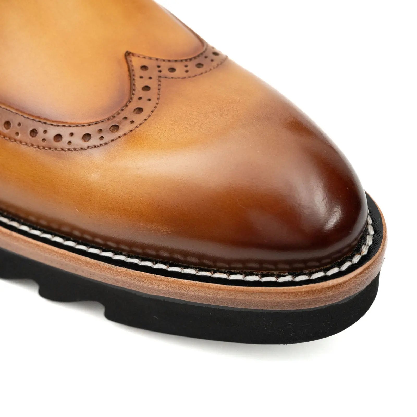 Burnished Brogue Platform Chelsea VanPasch