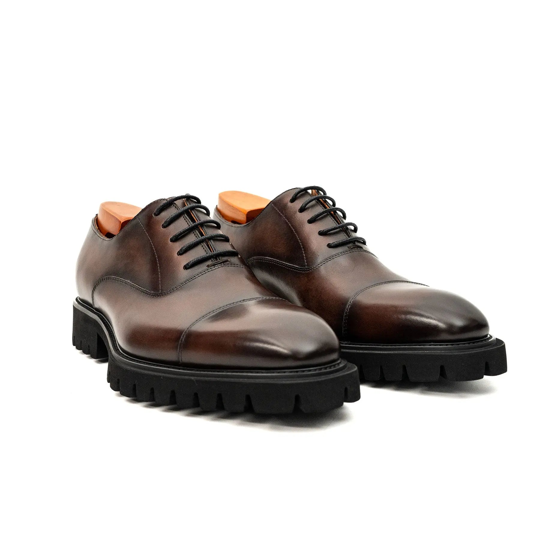 Burnished Lug-Sole Oxfords