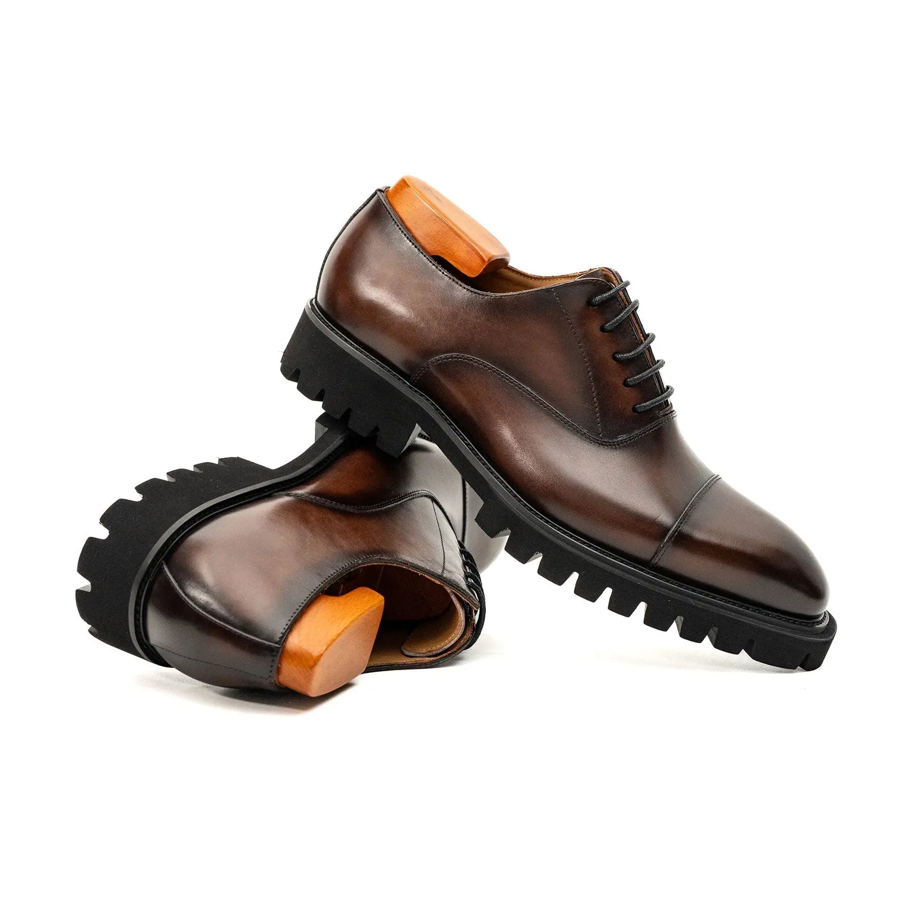 Burnished Lug-Sole Oxfords
