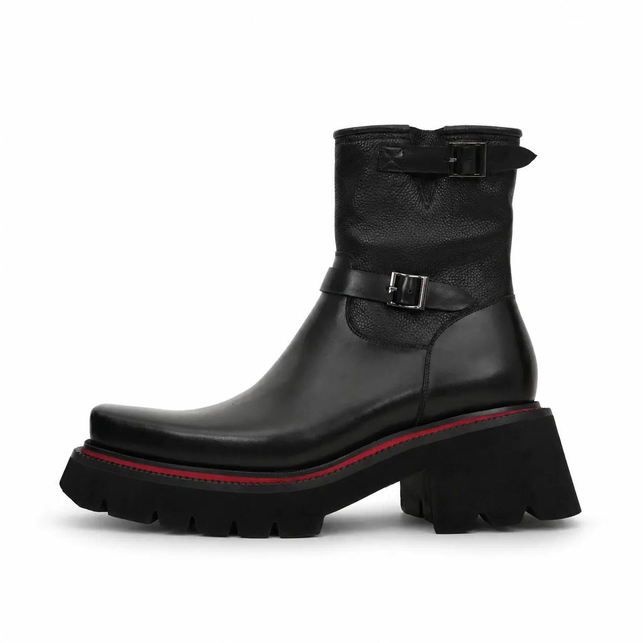 Burnished Brown Strap Platform Derby