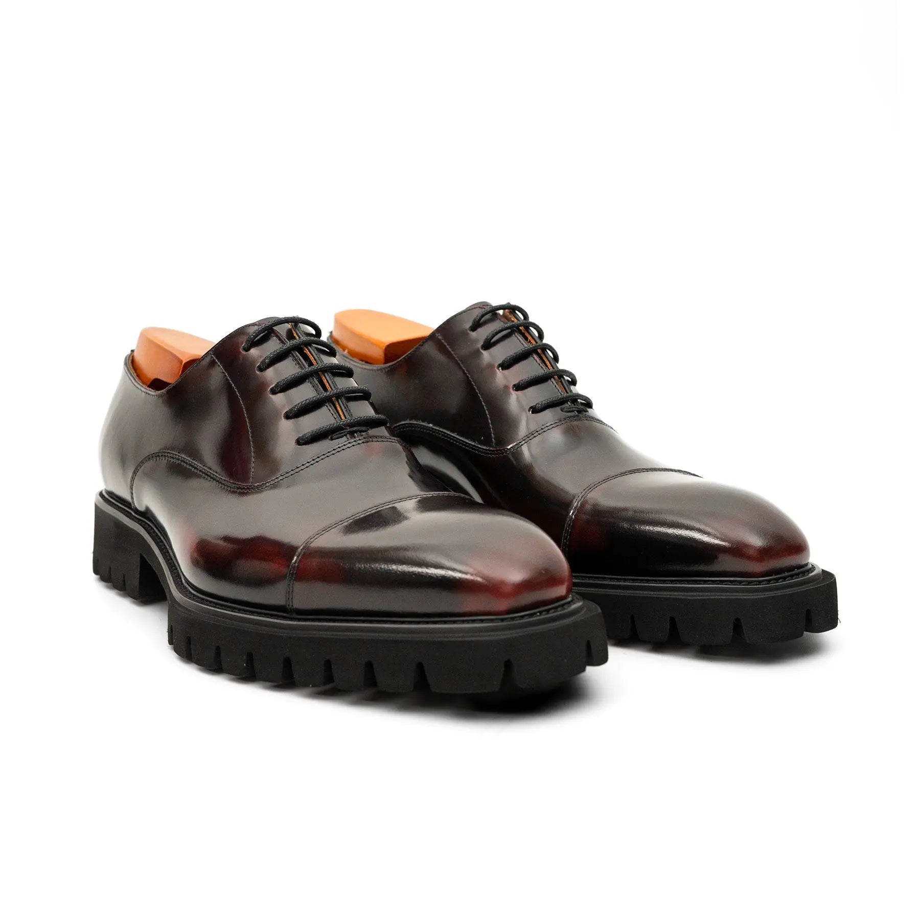 Burnished Lug-Sole Oxfords