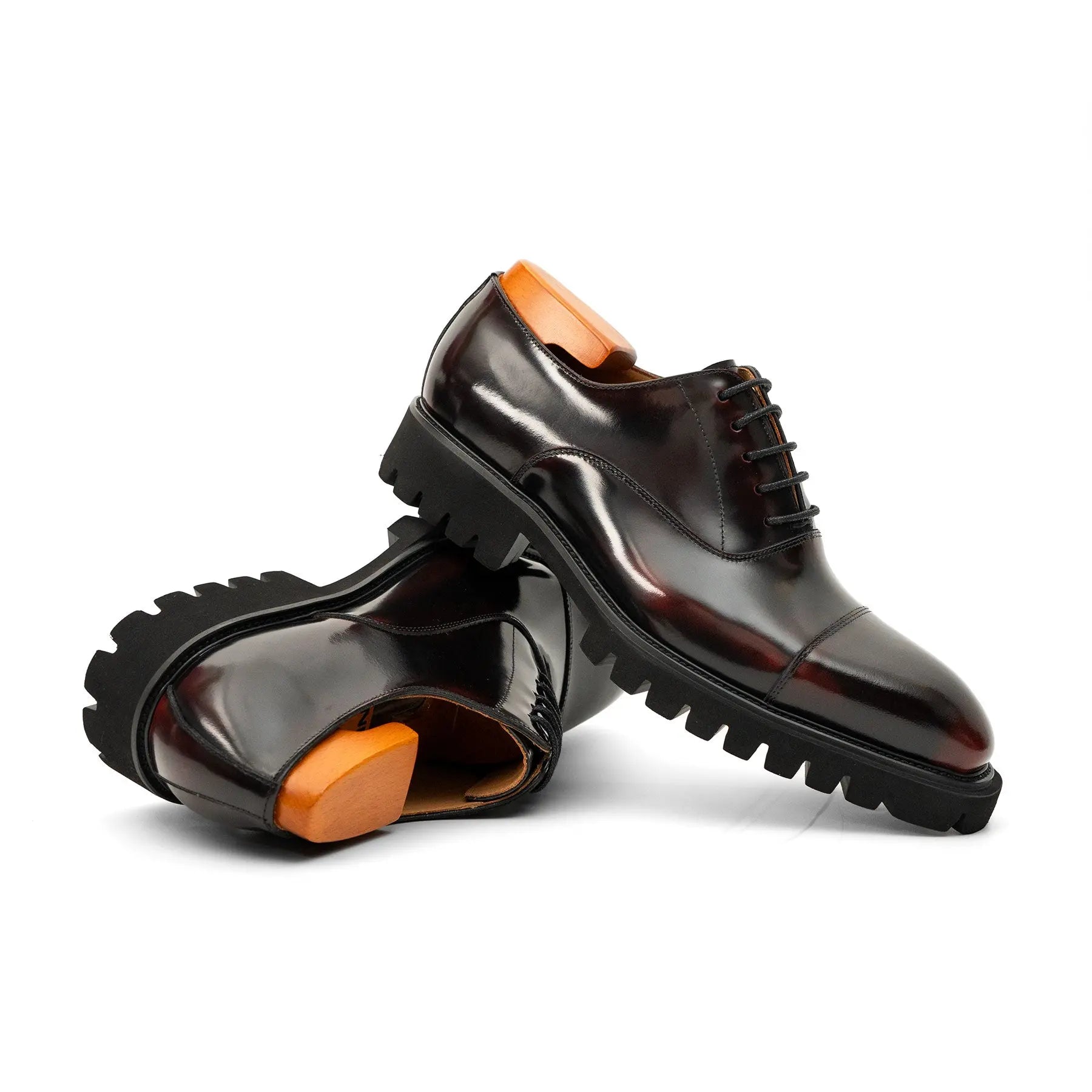 Burnished Lug-Sole Oxfords