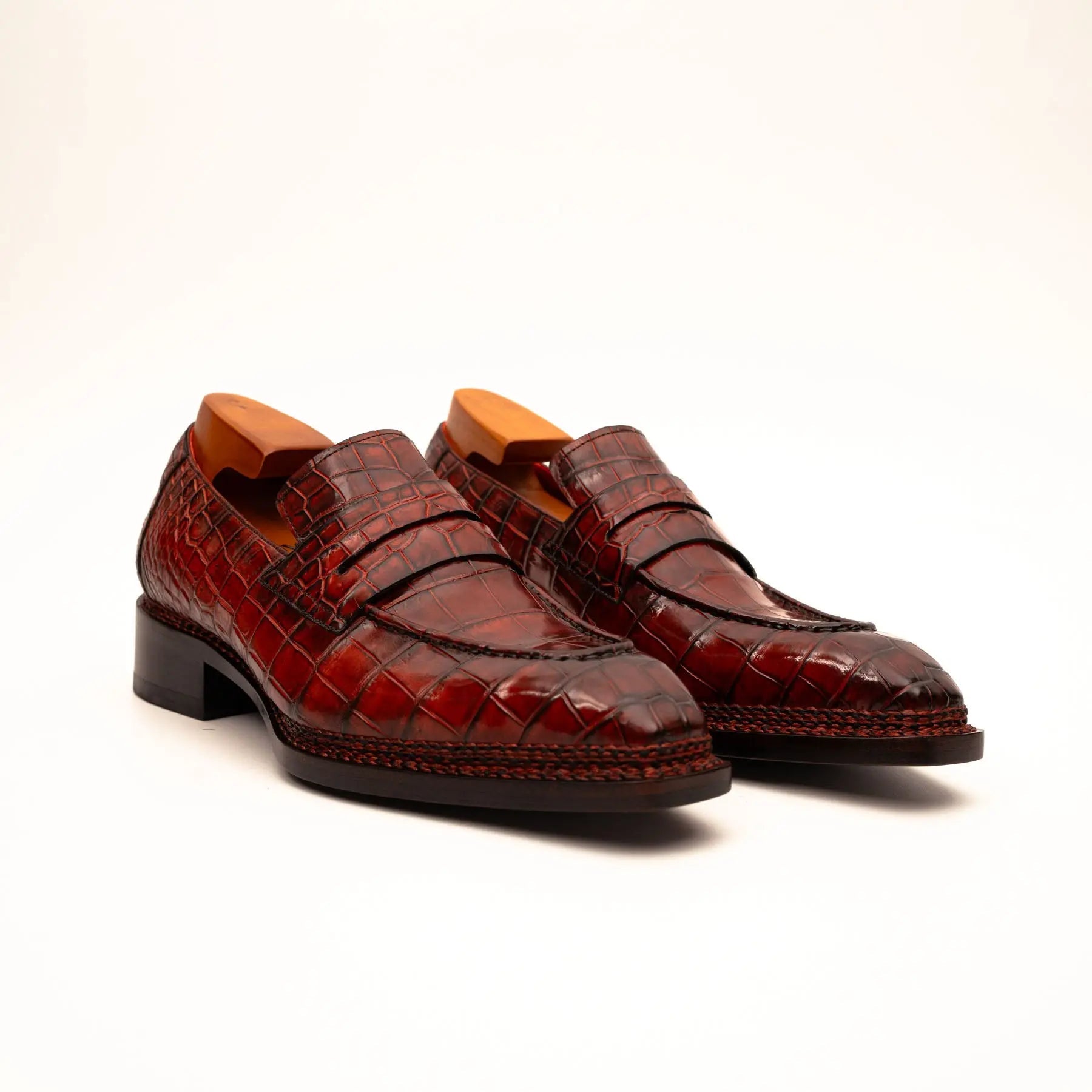 Burnished Red Crocodile Loafer VanPasch