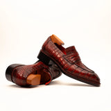 Burnished Red Crocodile Loafer VanPasch