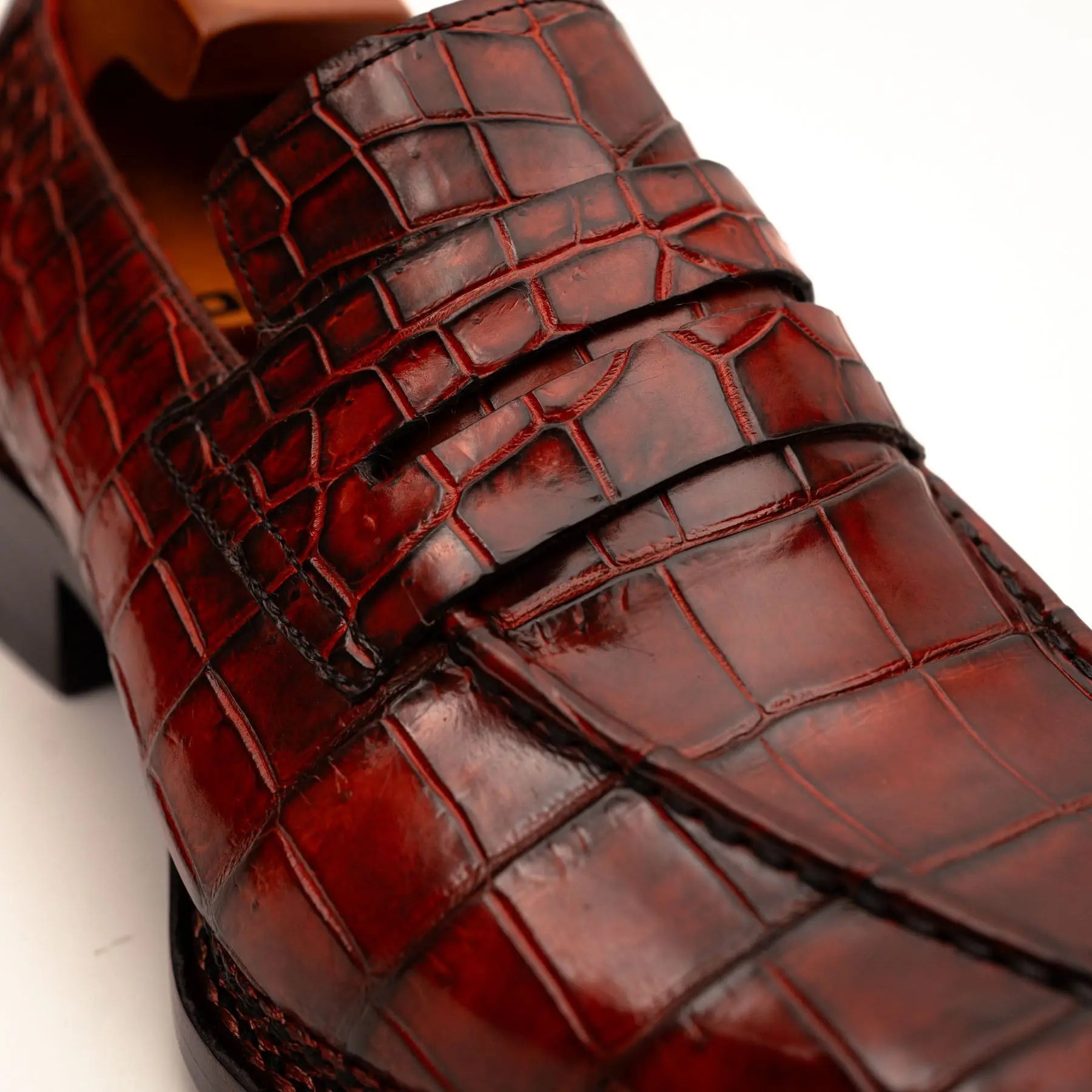 Burnished Red Crocodile Loafer VanPasch