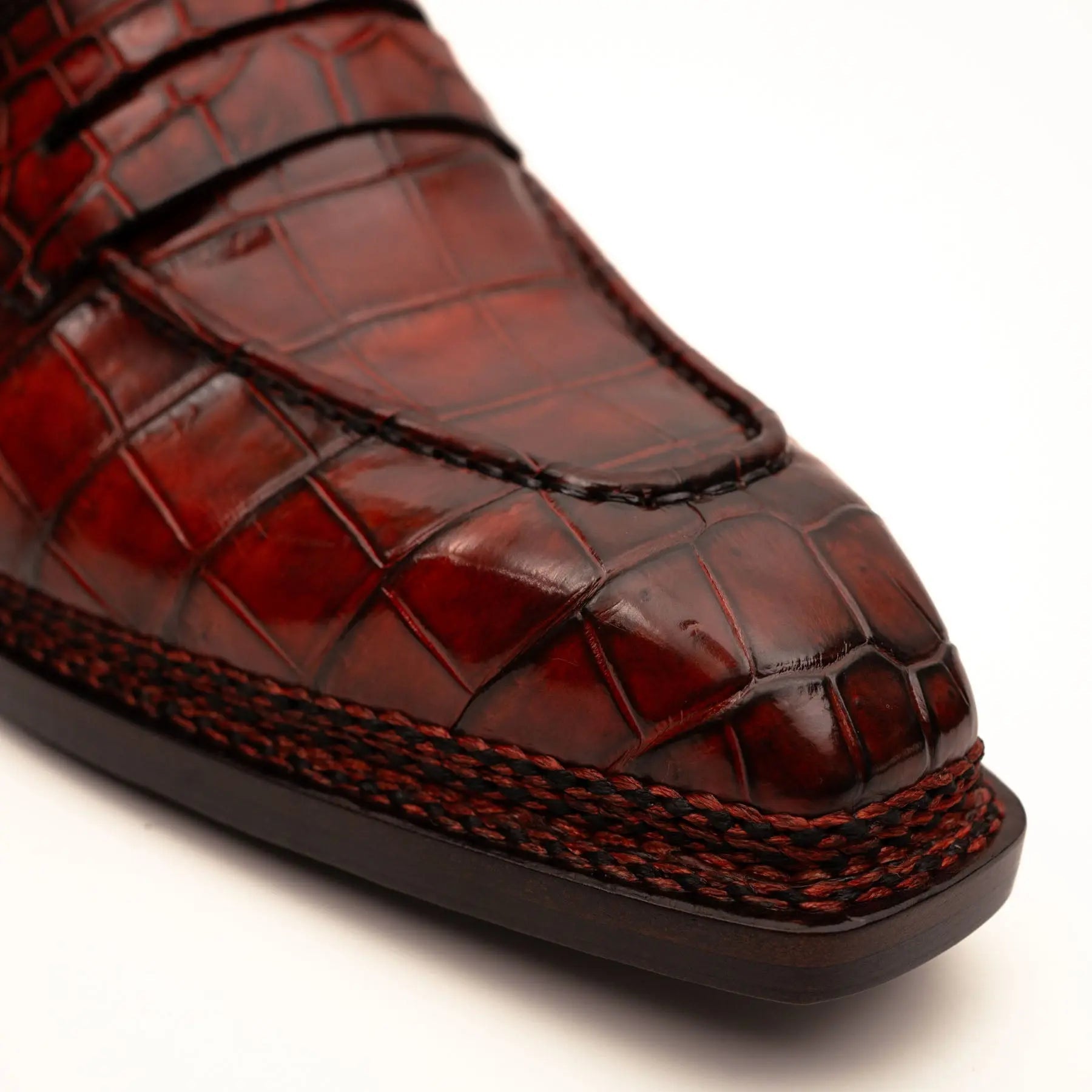 Burnished Red Crocodile Loafer VanPasch