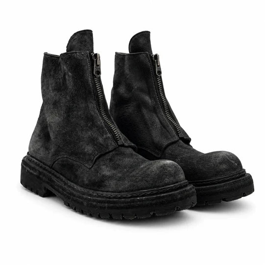 Suede Zip Ankle Boots for Men