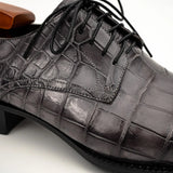 Charcoal Crocodile-Textured Derby VanPasch