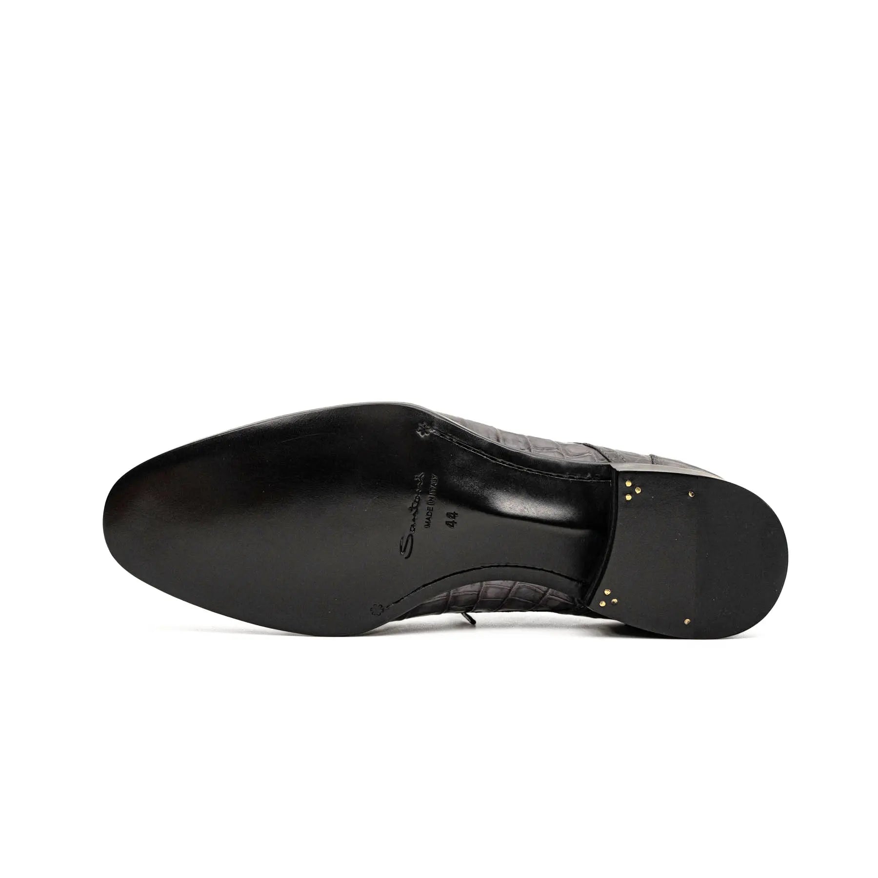 Charcoal Crocodile-Textured Derby