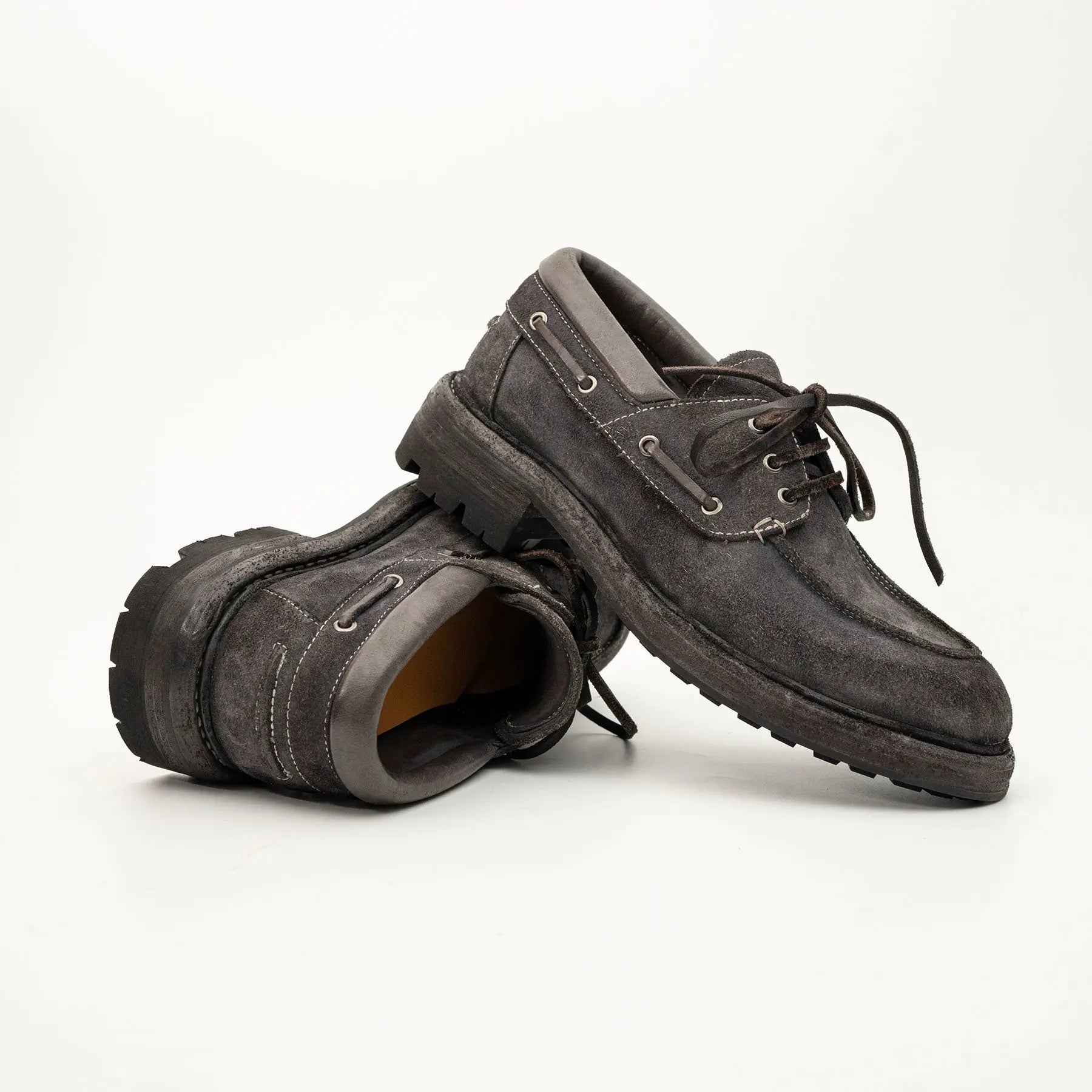 Washed Horsehide Moc Shoes