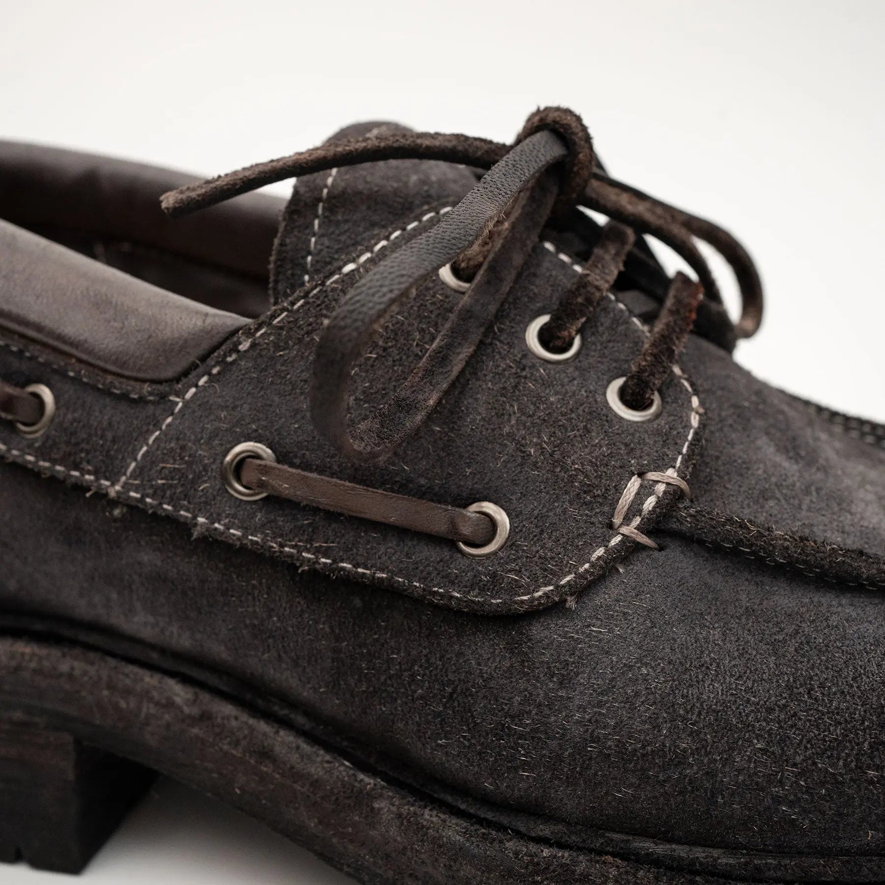 Washed Horsehide Moc Shoes