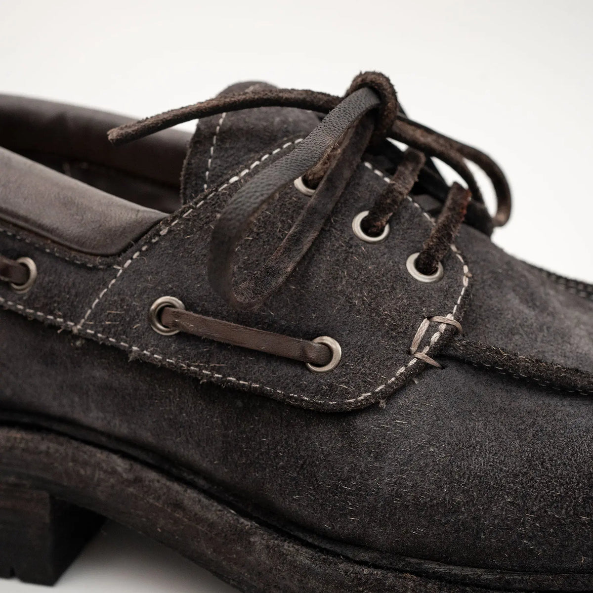 Washed Horsehide Moc Shoes