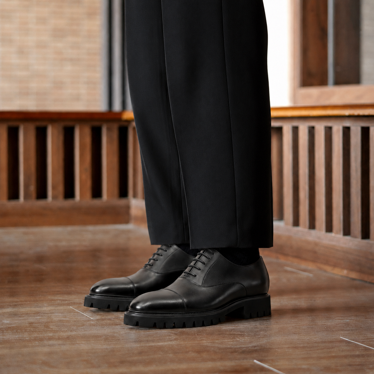 Burnished Lug-Sole Oxfords