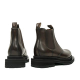 Coffee Chelsea Green Lug Boots VanPasch