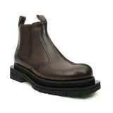 Coffee Chelsea Green Lug Boots VanPasch