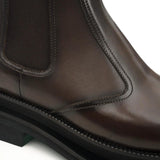 Coffee Chelsea Green Lug Boots VanPasch