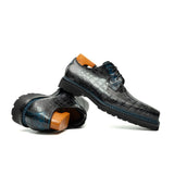 Croc Texture Norwegian Welted Derbies VanPasch