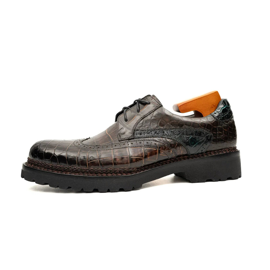 Crocodile Leather Norwegian Welted Shoes VanPasch