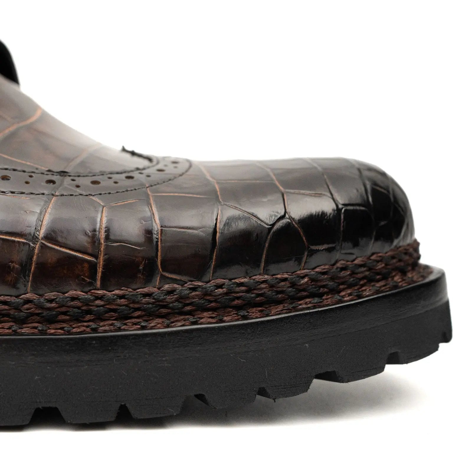 Black Crocodile Norwegian Lug Derby
