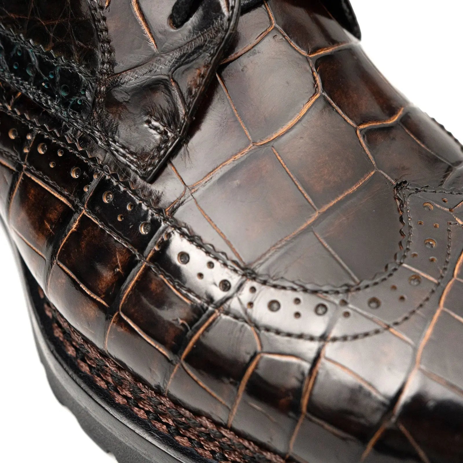 Black Crocodile Norwegian Lug Derby