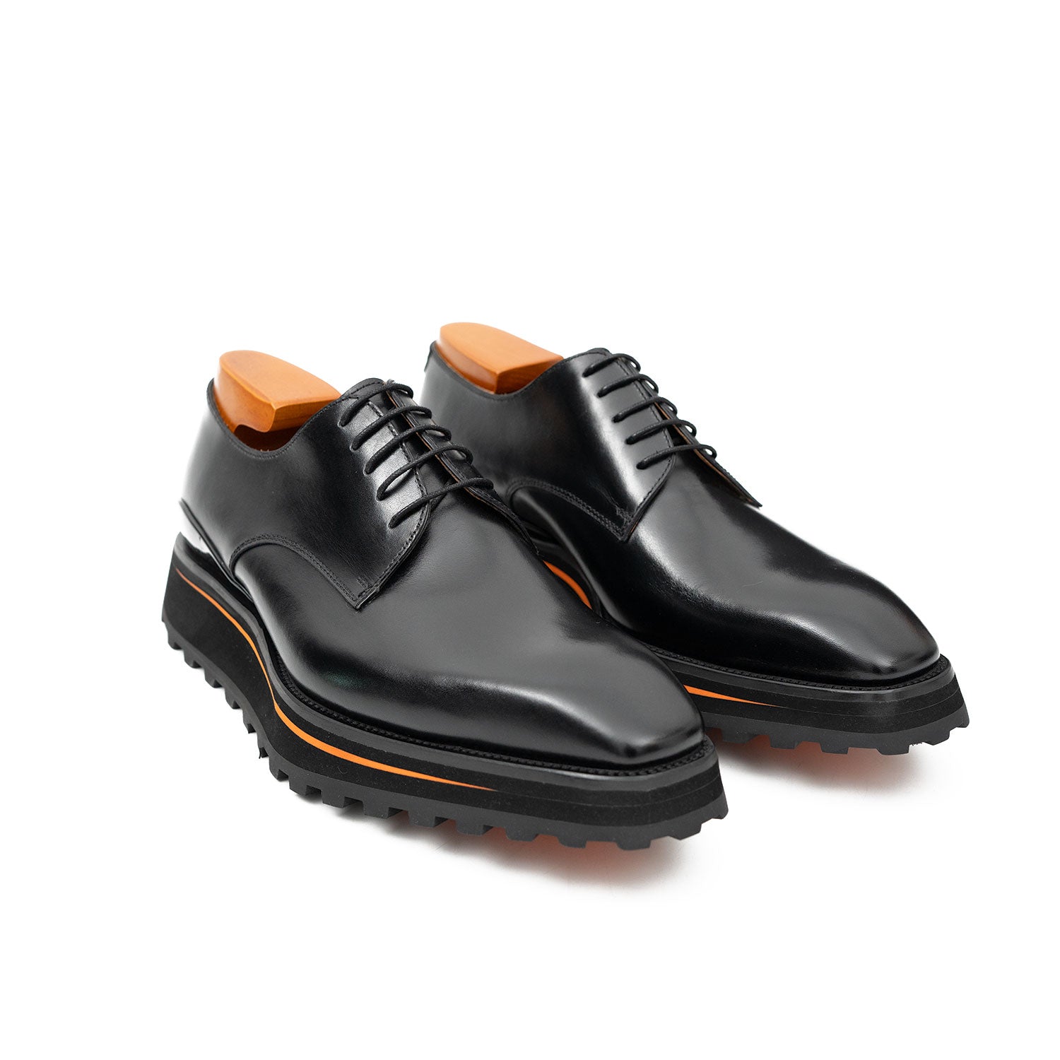 Calfskin Platform Derby Shoes