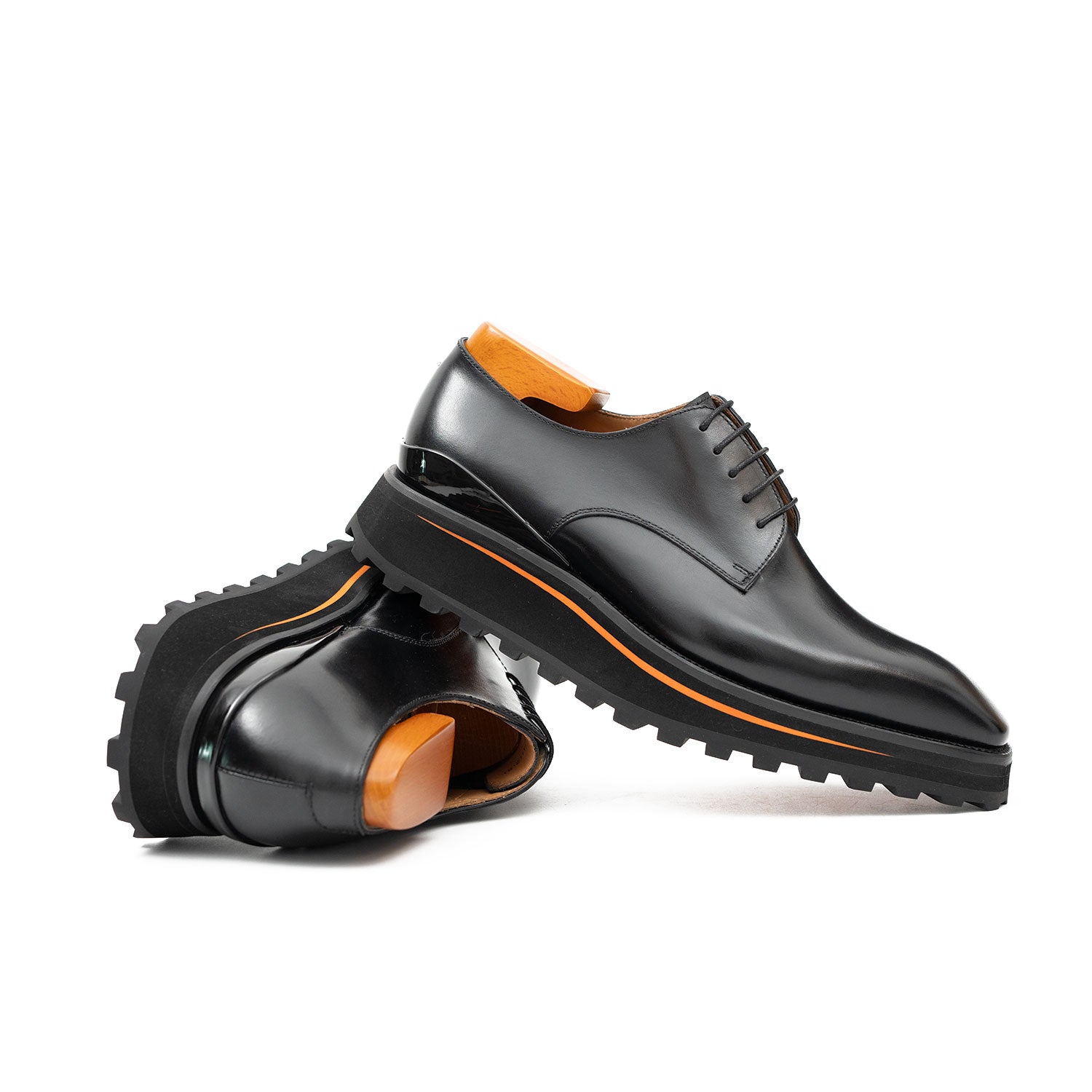 Calfskin Platform Derby Shoes