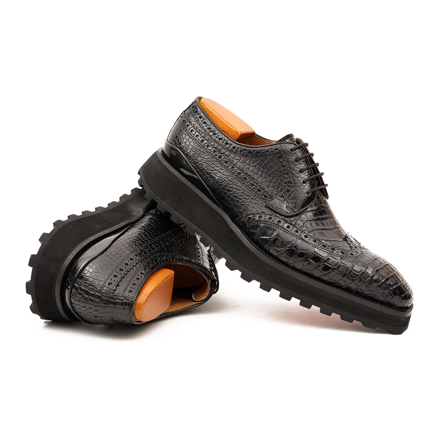 Crocodile Wingtip Lug Derby