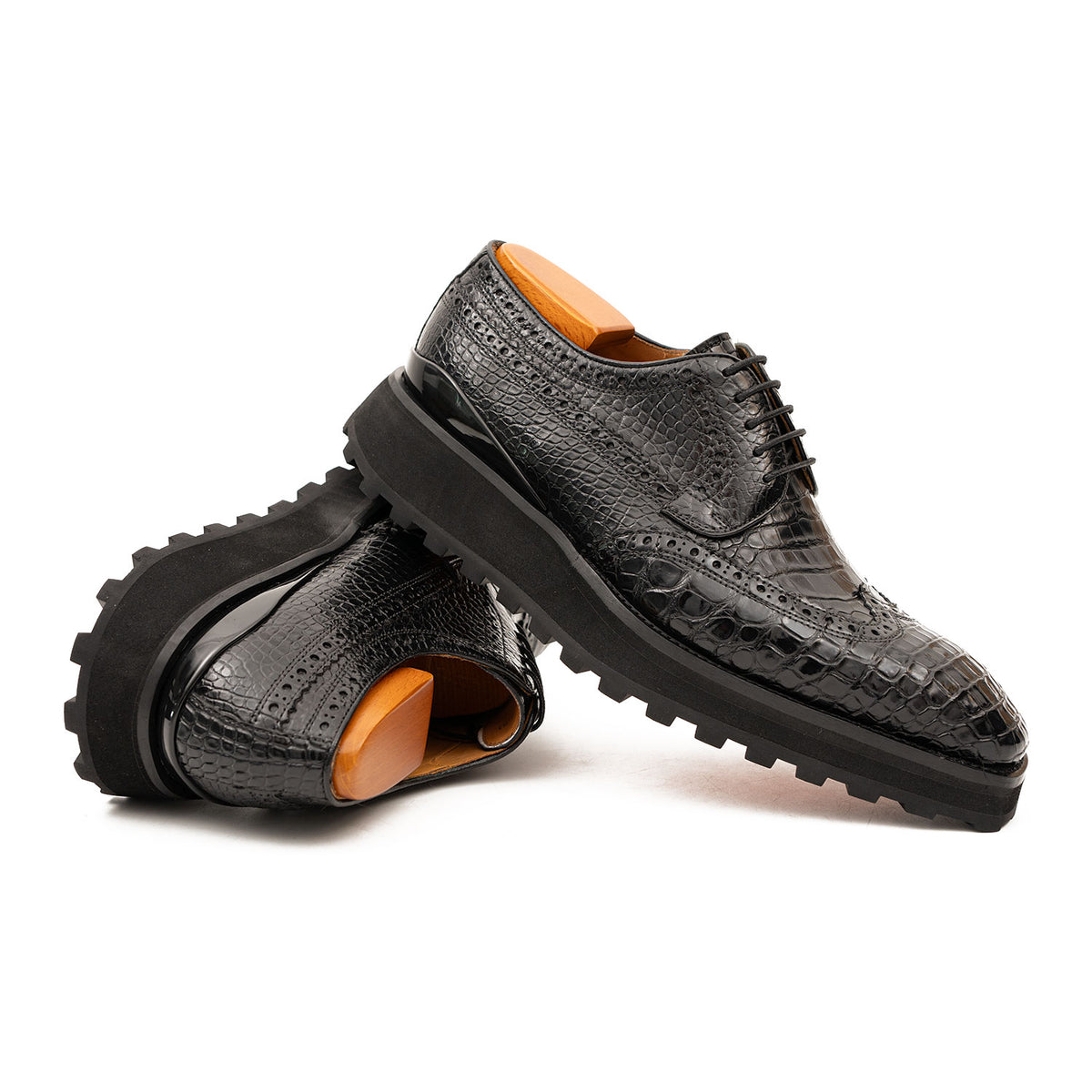 Crocodile Wingtip Lug Derby