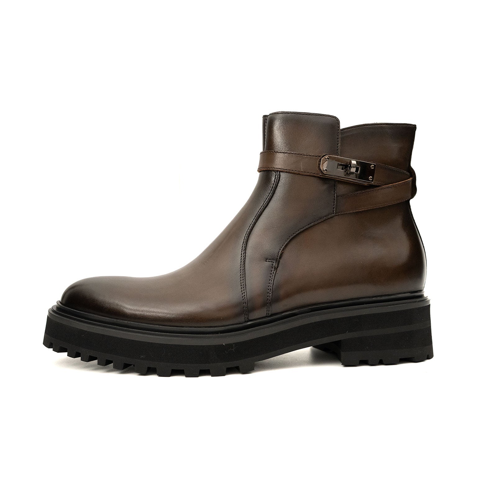 Burnished Harness Chelsea Boot